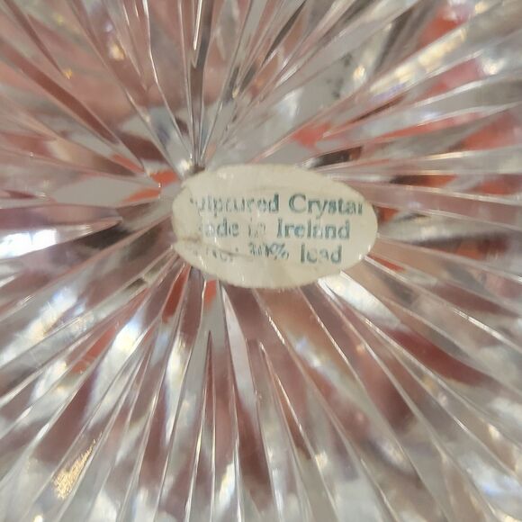 Vintage Sculptured Crystal 30% Lead Made In Ireland Paperweight sparkle cut art - Picture 5 of 11